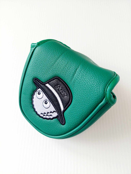 Mallet style golf putter club cover- Green Golf Ball