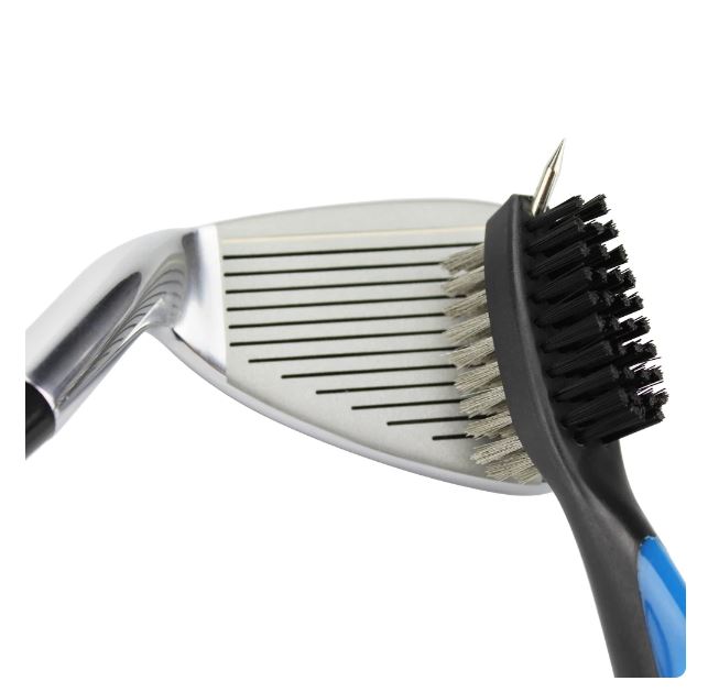 Golf Club Brush Groove Cleaner with Retractable Zip-line